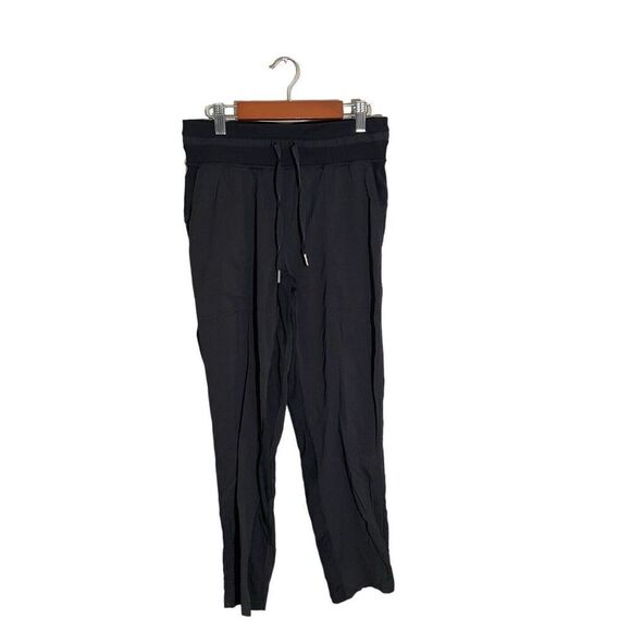 Lululemon Dance Studio Mid-Rise Cropped Pant Black Jogger Activewear 4 Zip Ankle - Picture 1 of 9
